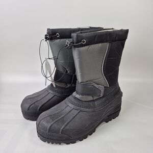 George Men's Essential Winter Snow Boots, Black, Skid Resistant SIZE 7